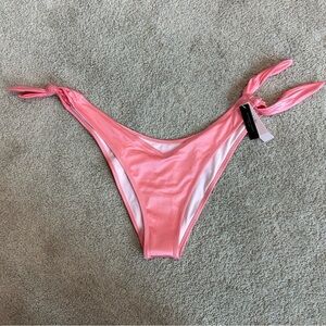 Victoria’s Secret coral pink side tie bikini bottoms Sz M NWT
